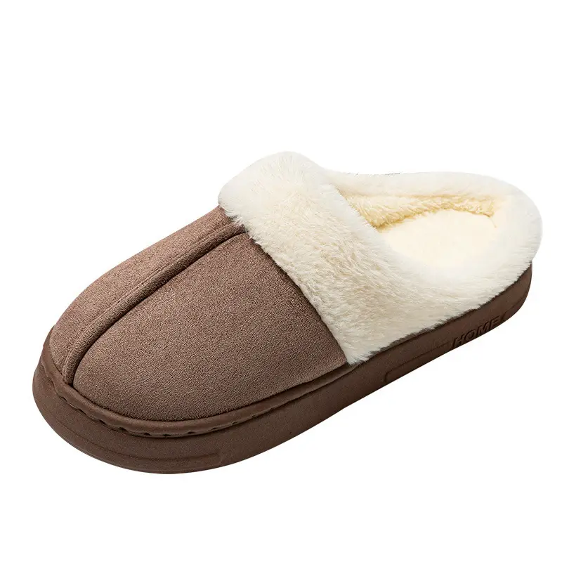 Suede Cotton Slippers for Women 2025 Winter New Thick-Soled Non-Slip Home Indoor Warm Household Cotton Slippers for Men - Image 8