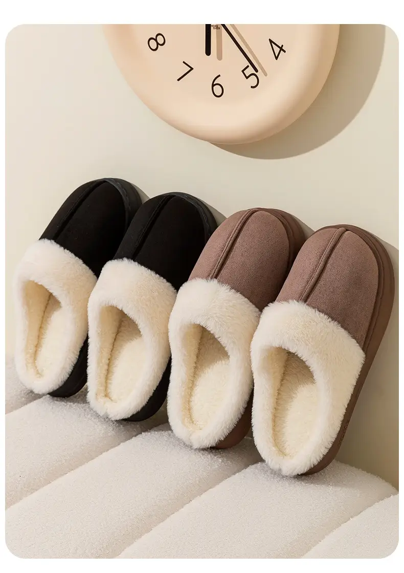 Suede Cotton Slippers for Women 2025 Winter New Thick-Soled Non-Slip Home Indoor Warm Household Cotton Slippers for Men — feature 16