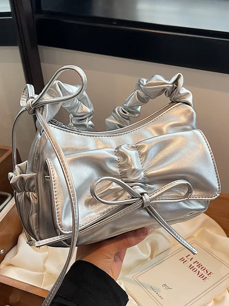Red Korean Fashion Bow Shoulder Bag for Women - Image 5