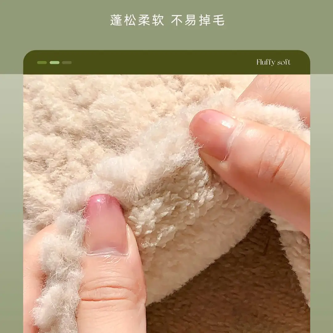 Home Warm Cotton Slippers for Women in Winter, Couple's Non-Slip Soft-Soled Indoor Plush Thick-Soled Furry Slippers for Men — feature 7