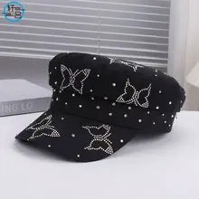 Women's Wool Leather Flat Cap with Buckle — feature 23