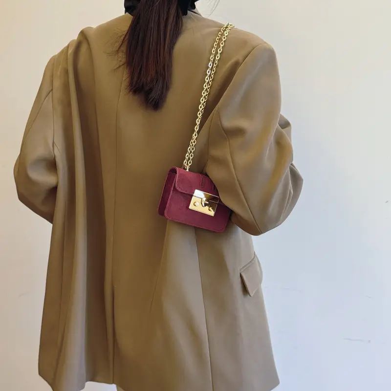 Pink Velvet Shoulder Crossbody Bag Mini 2024 Winter - Image 8
