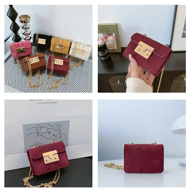 Pink Velvet Shoulder Crossbody Bag Mini 2024 Winter — feature 10