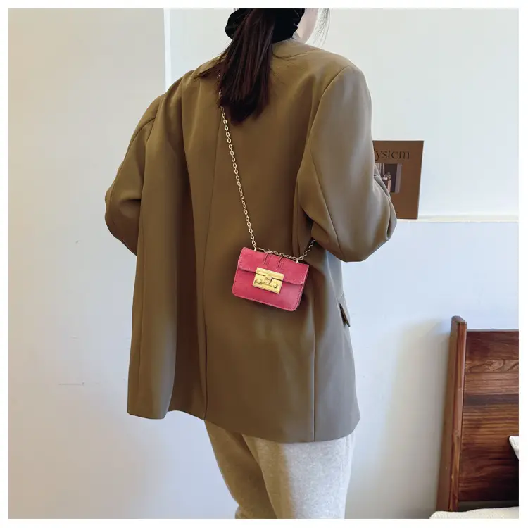 Pink Velvet Shoulder Crossbody Bag Mini 2024 Winter — feature 19