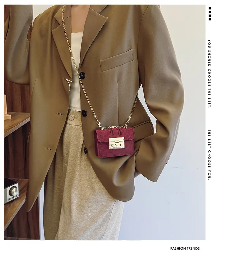 Pink Velvet Shoulder Crossbody Bag Mini 2024 Winter — feature 2