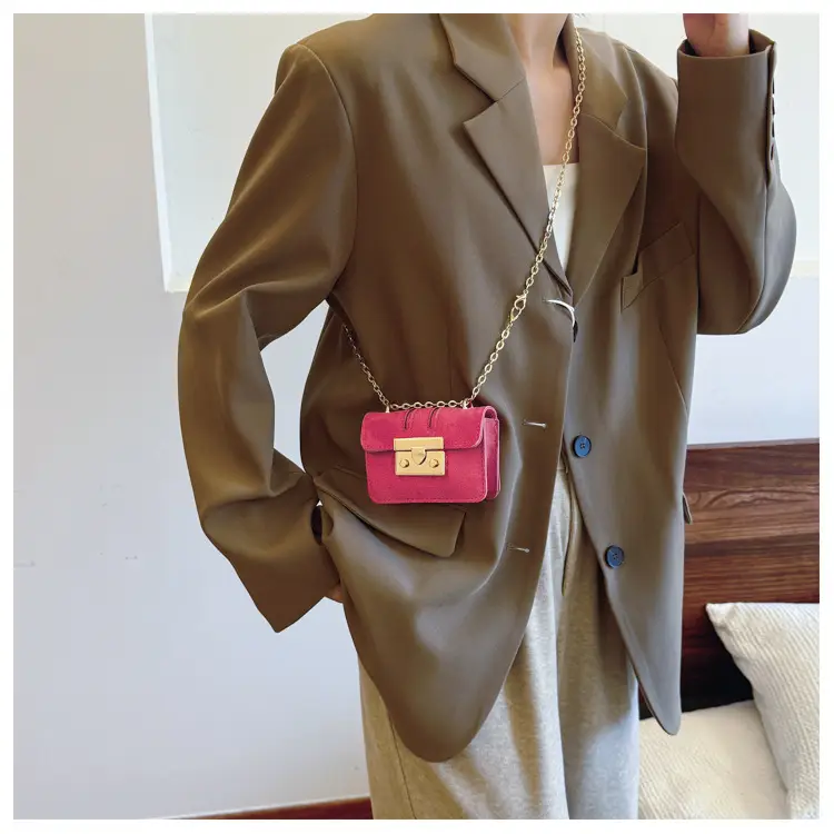 Pink Velvet Shoulder Crossbody Bag Mini 2024 Winter — feature 20
