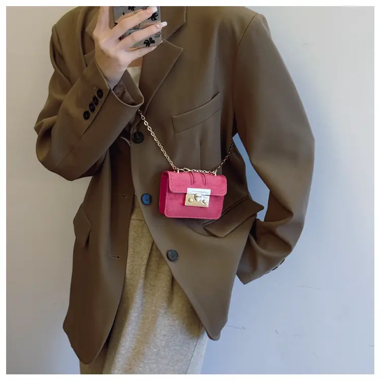 Pink Velvet Shoulder Crossbody Bag Mini 2024 Winter — feature 22