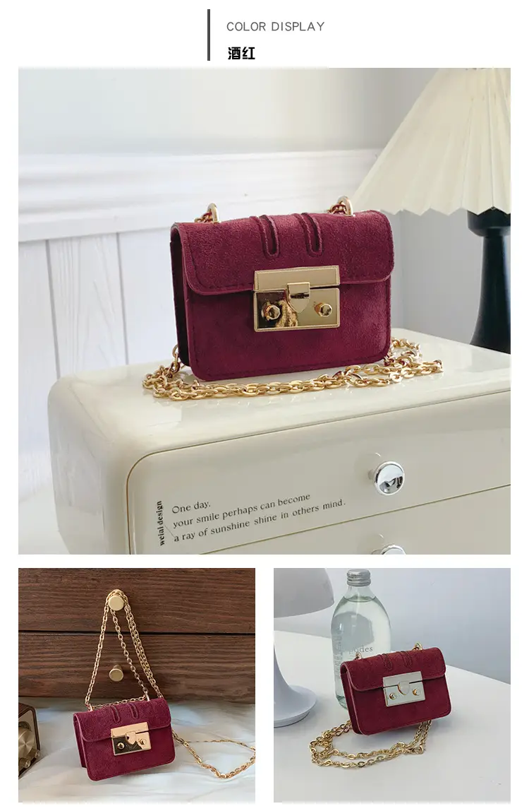Pink Velvet Shoulder Crossbody Bag Mini 2024 Winter — feature 27