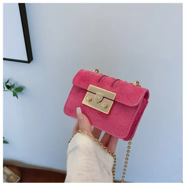 Pink Velvet Shoulder Crossbody Bag Mini 2024 Winter — feature 31
