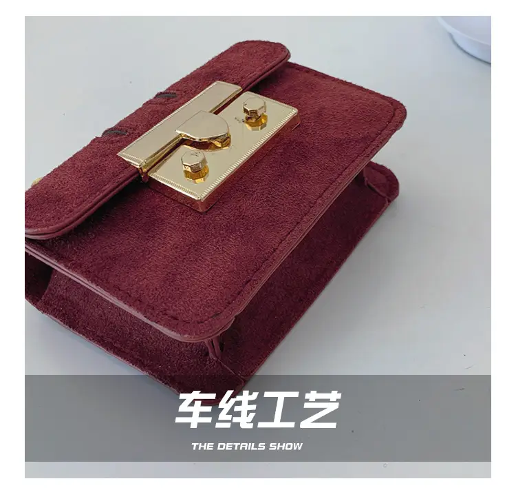 Pink Velvet Shoulder Crossbody Bag Mini 2024 Winter — feature 6