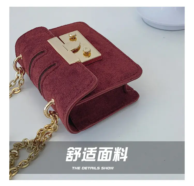Pink Velvet Shoulder Crossbody Bag Mini 2024 Winter — feature 8