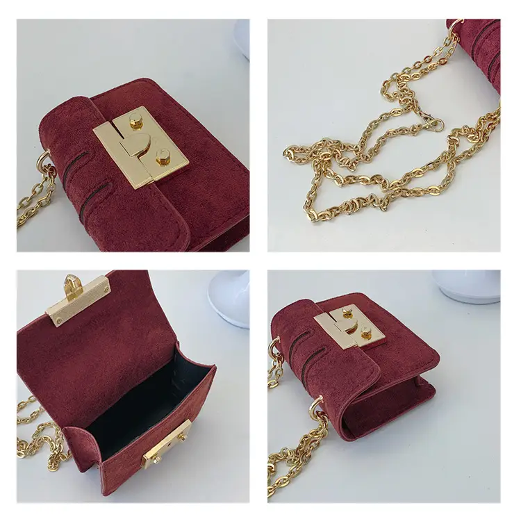 Pink Velvet Shoulder Crossbody Bag Mini 2024 Winter — feature 9
