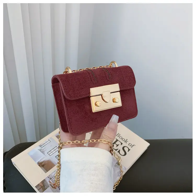 Pink Velvet Shoulder Crossbody Bag Mini 2024 Winter - Image 5