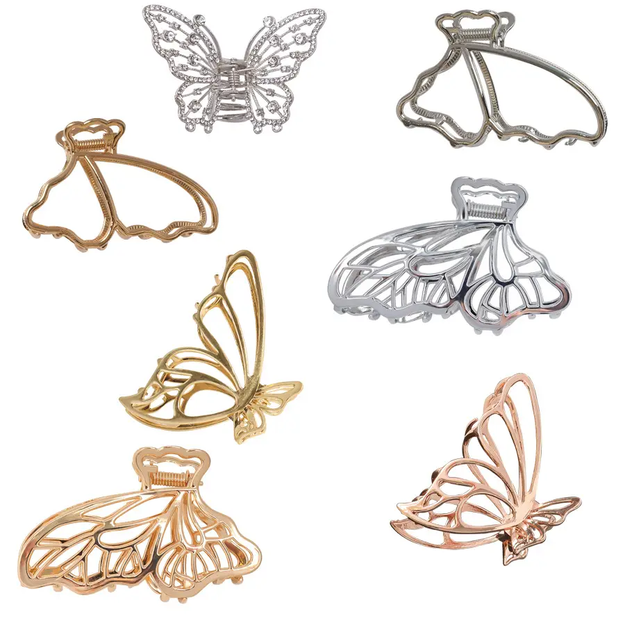 Pearl Rhinestone Butterfly Hairpin Clip Wholesale