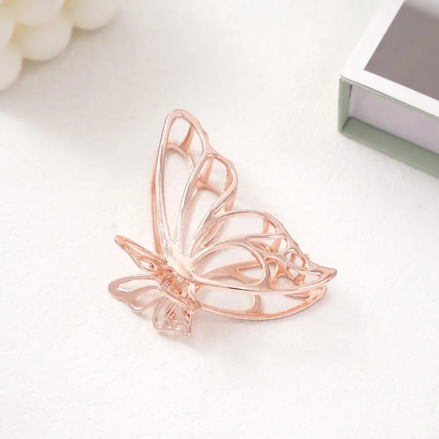 Pearl Rhinestone Butterfly Hairpin Clip Wholesale — feature 13