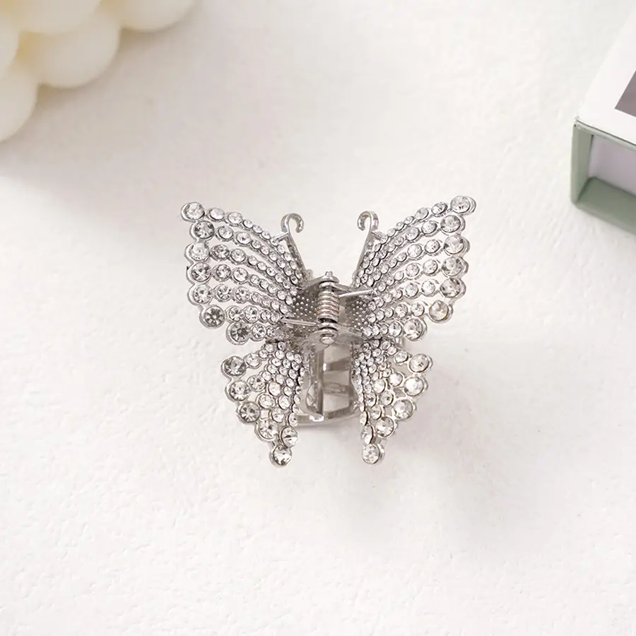 Pearl Rhinestone Butterfly Hairpin Clip Wholesale — feature 23