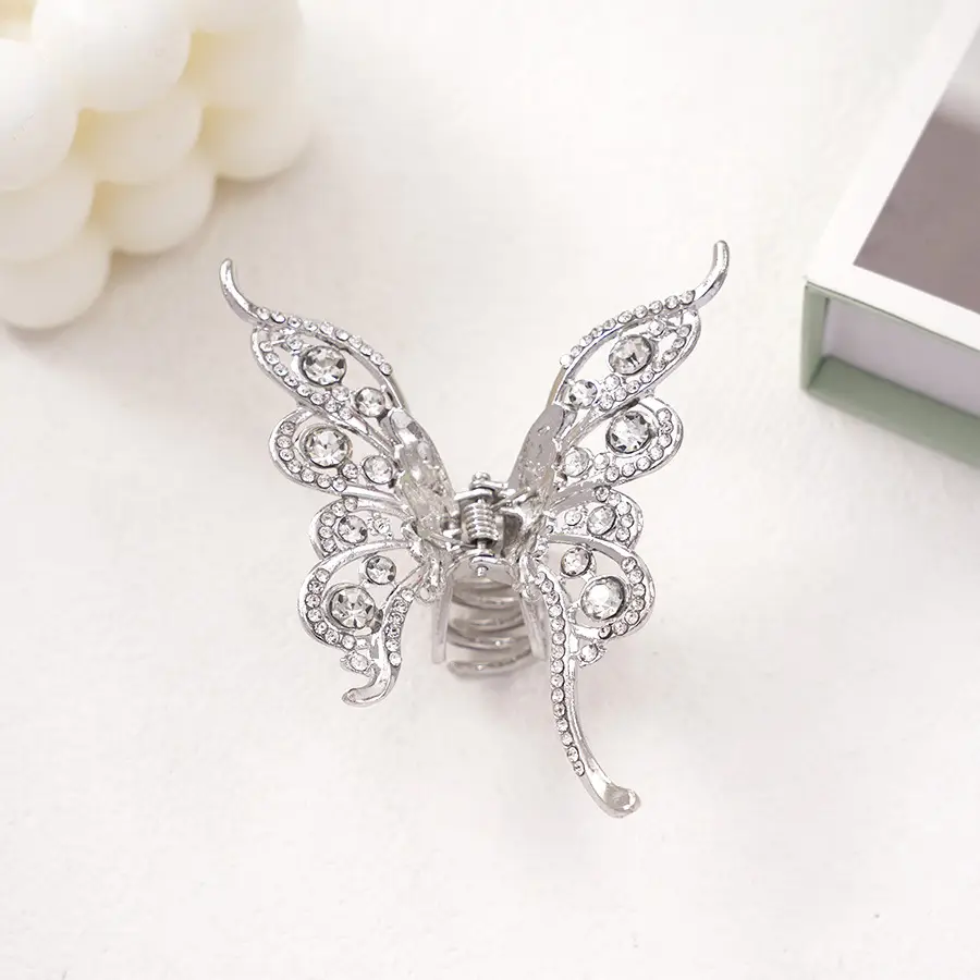 Pearl Rhinestone Butterfly Hairpin Clip Wholesale — feature 24