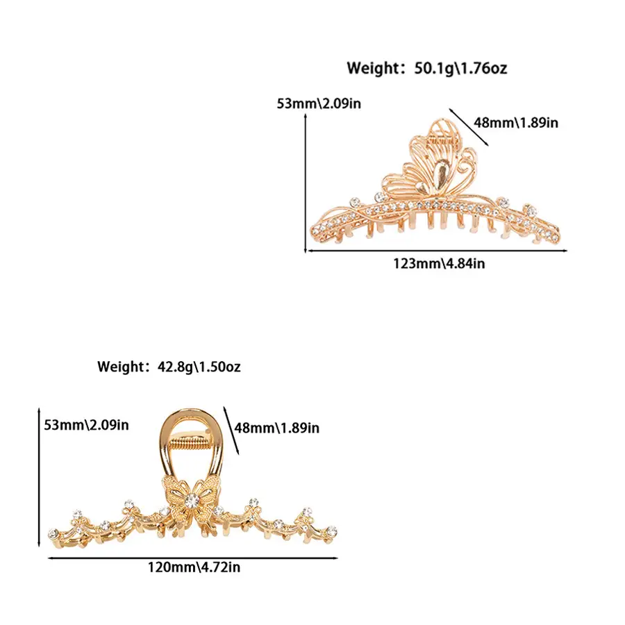 Pearl Rhinestone Butterfly Hairpin Clip Wholesale — feature 3