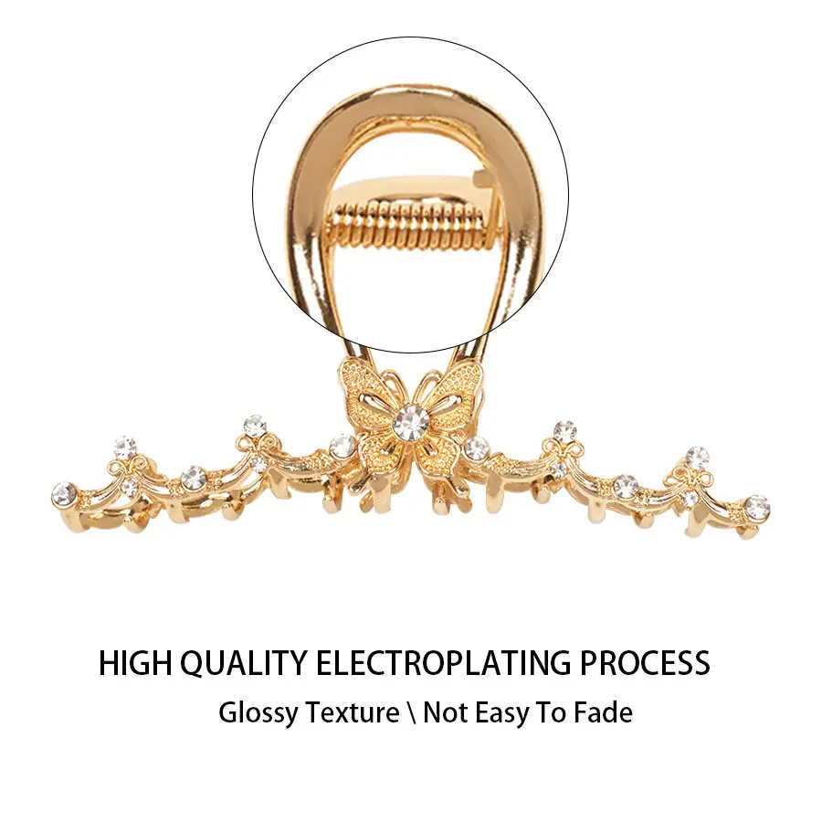 Pearl Rhinestone Butterfly Hairpin Clip Wholesale — feature 4