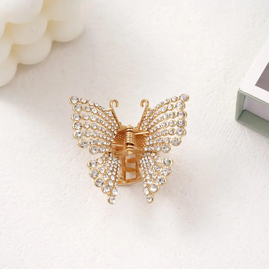 Pearl Rhinestone Butterfly Hairpin Clip Wholesale