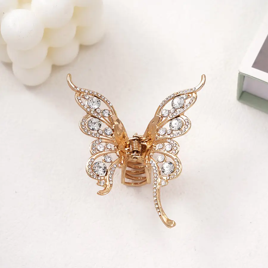 Pearl Rhinestone Butterfly Hairpin Clip Wholesale