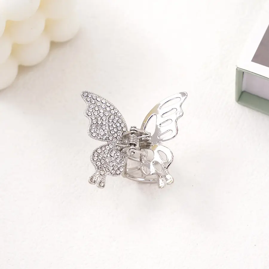 Pearl Rhinestone Butterfly Hairpin Clip Wholesale
