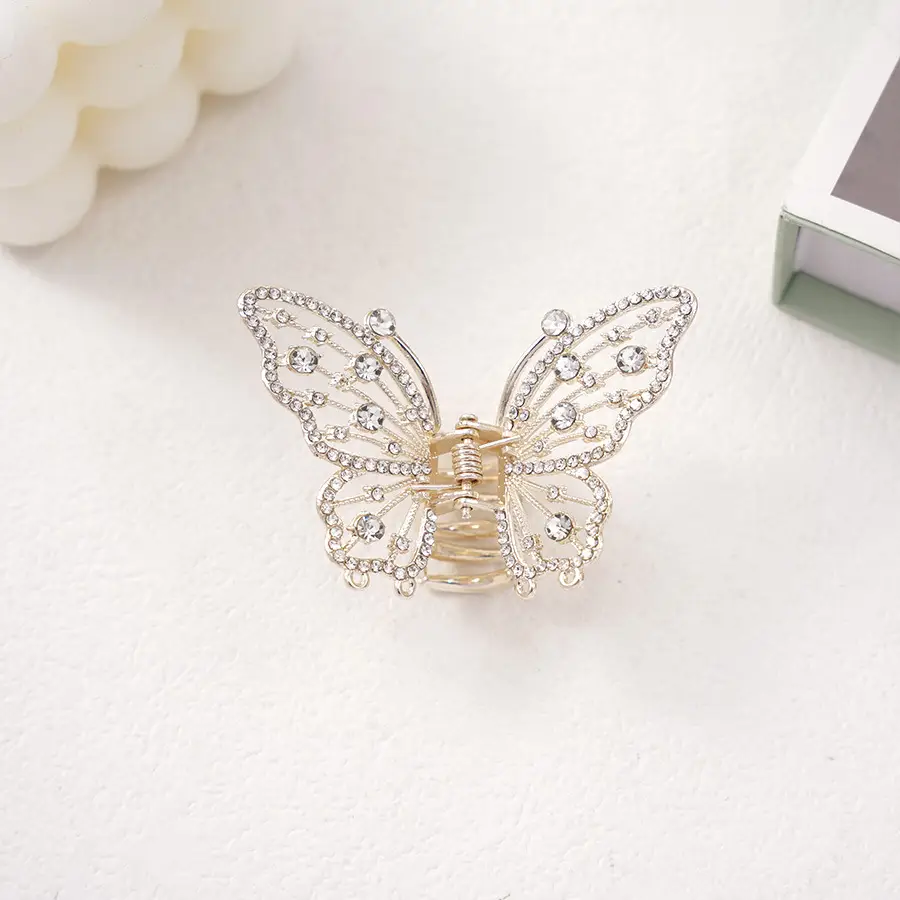 Pearl Rhinestone Butterfly Hairpin Clip Wholesale