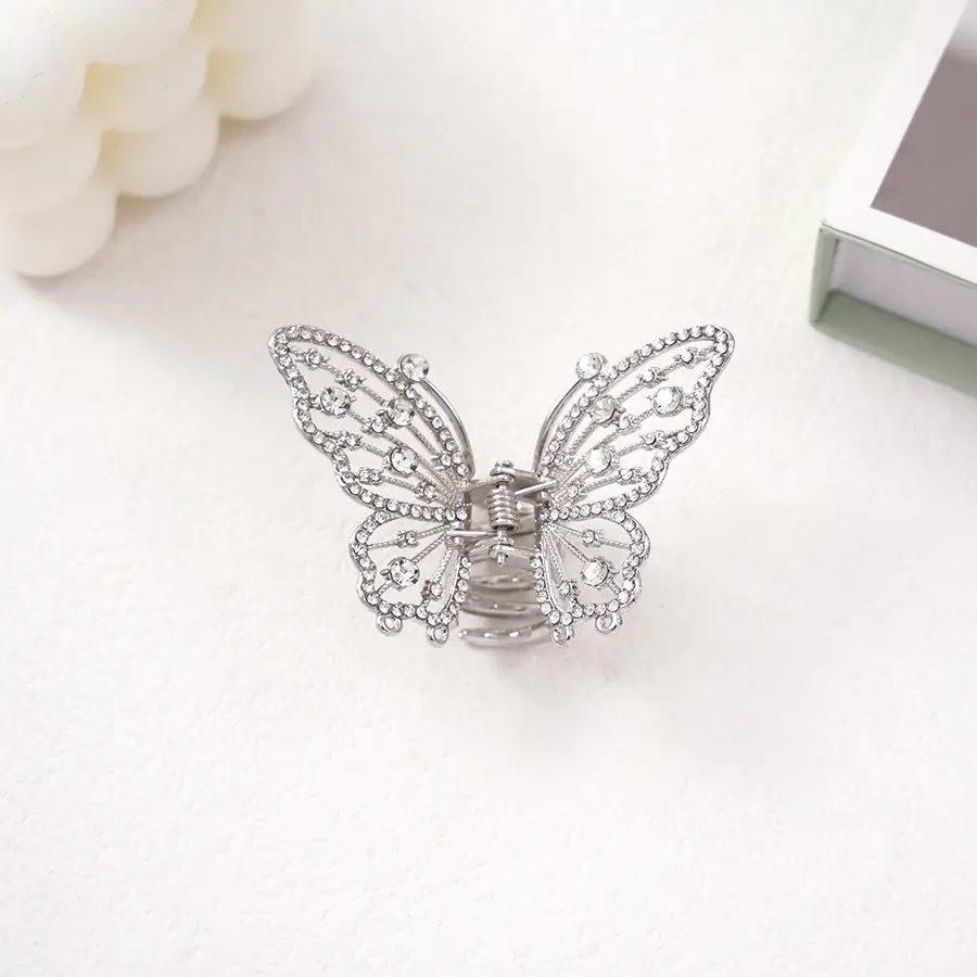 Pearl Rhinestone Butterfly Hairpin Clip Wholesale