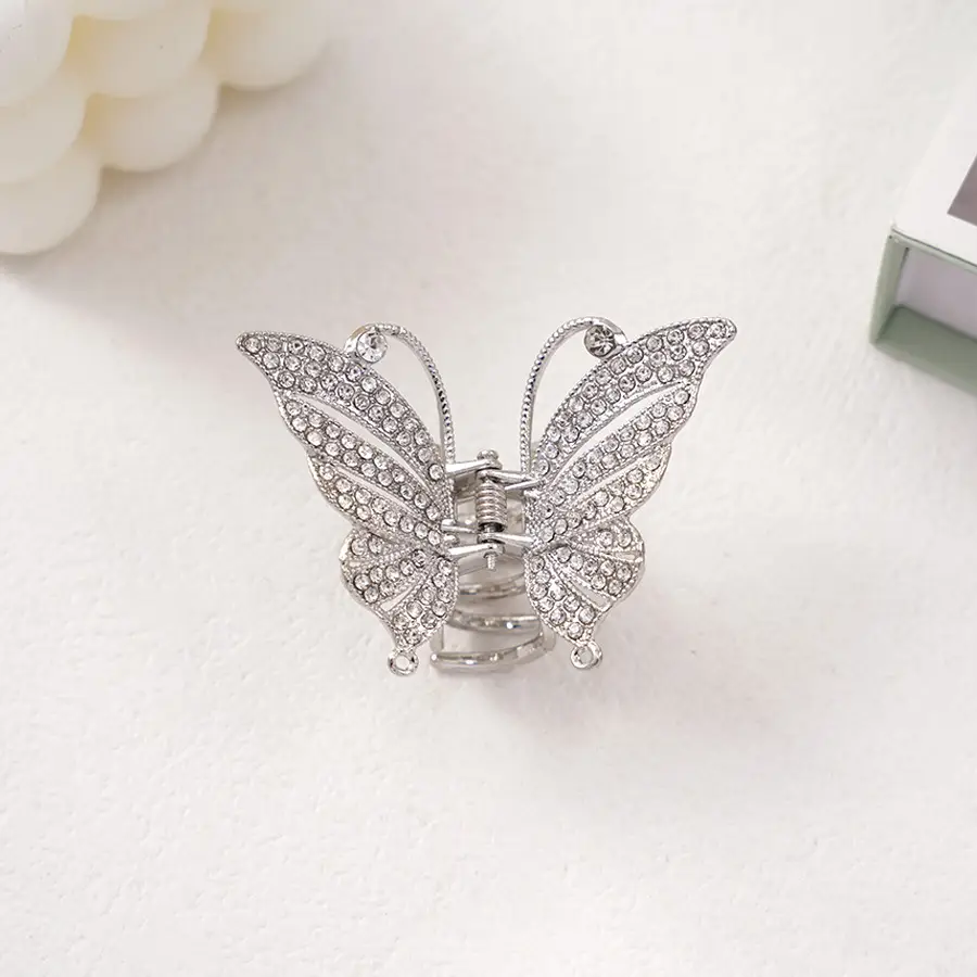 Pearl Rhinestone Butterfly Hairpin Clip Wholesale