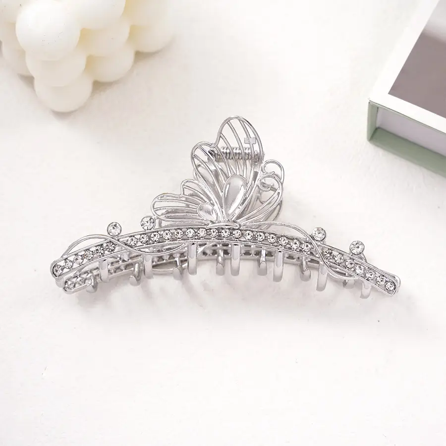Pearl Rhinestone Butterfly Hairpin Clip Wholesale