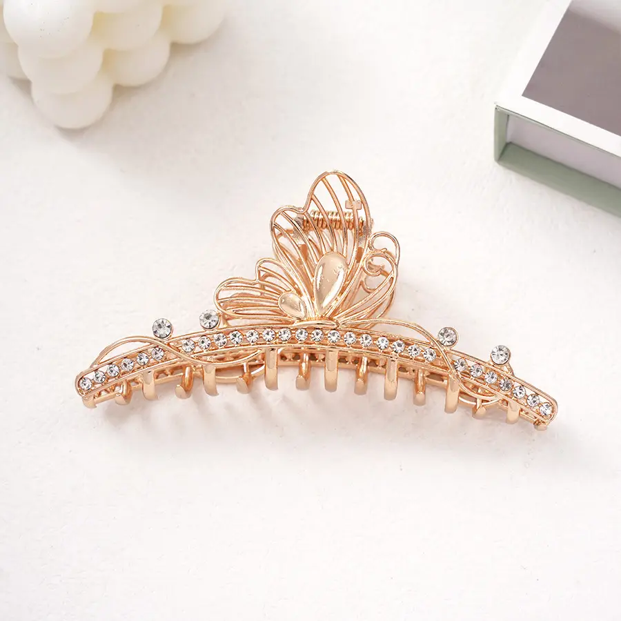 Pearl Rhinestone Butterfly Hairpin Clip Wholesale