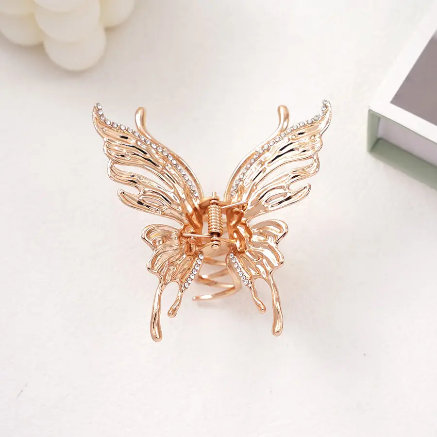 Pearl Rhinestone Butterfly Hairpin Clip Wholesale