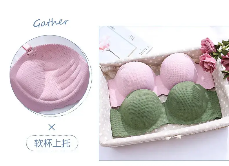 Cross-border French Bra Candy Underwear Women's Japanese Style Sexy Traceless Thickened Gathered Shoulder Strap Invisible Bra — feature 6