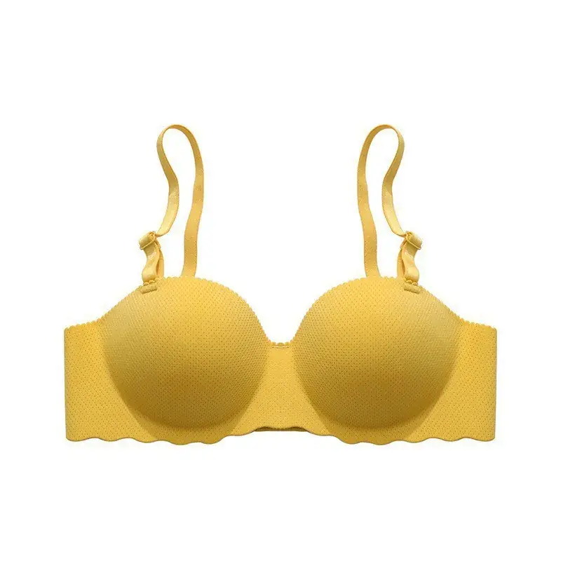 Cross-border French Bra Candy Underwear Women's Japanese Style Sexy Traceless Thickened Gathered Shoulder Strap Invisible Bra