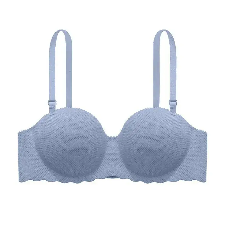 Cross-border French Bra Candy Underwear Women's Japanese Style Sexy Traceless Thickened Gathered Shoulder Strap Invisible Bra