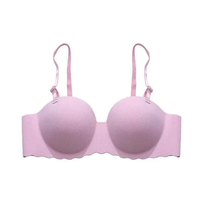Cross-border French Bra Candy Underwear Women's Japanese Style Sexy Traceless Thickened Gathered Shoulder Strap Invisible Bra
