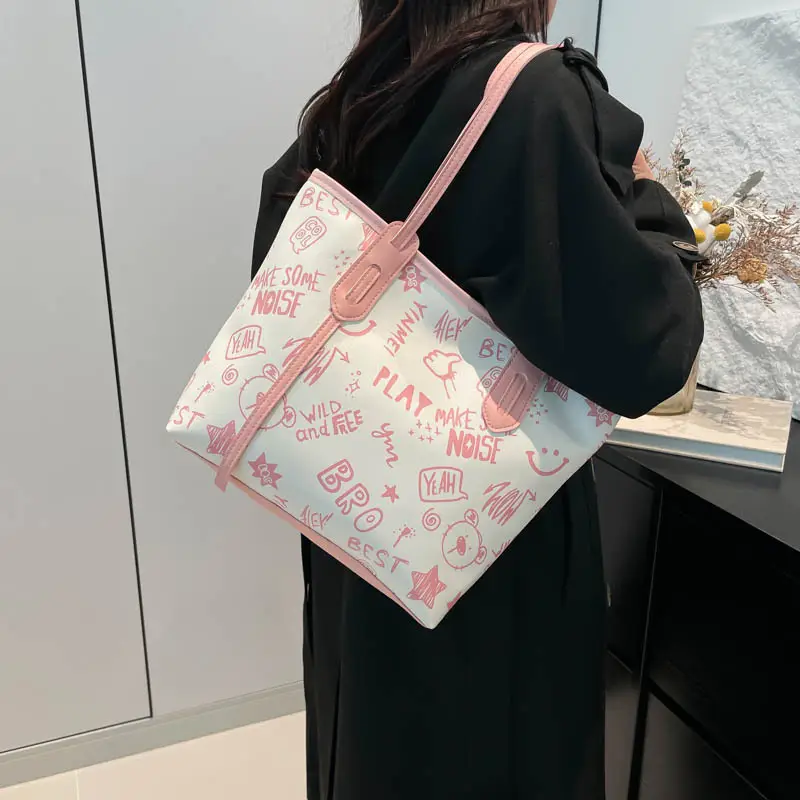 Cute Cartoon Printed Shoulder Bag Women 2024 - Image 6