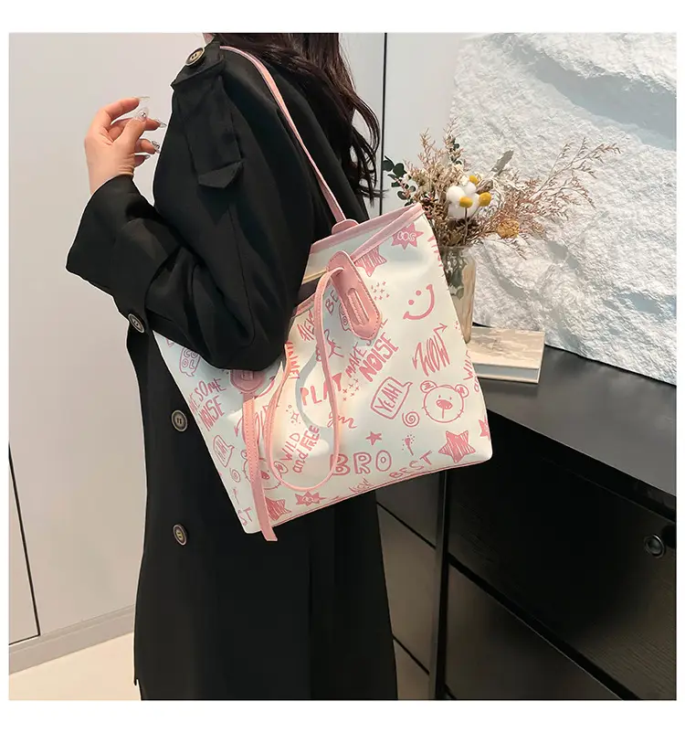Cute Cartoon Printed Shoulder Bag Women 2024 — feature 24