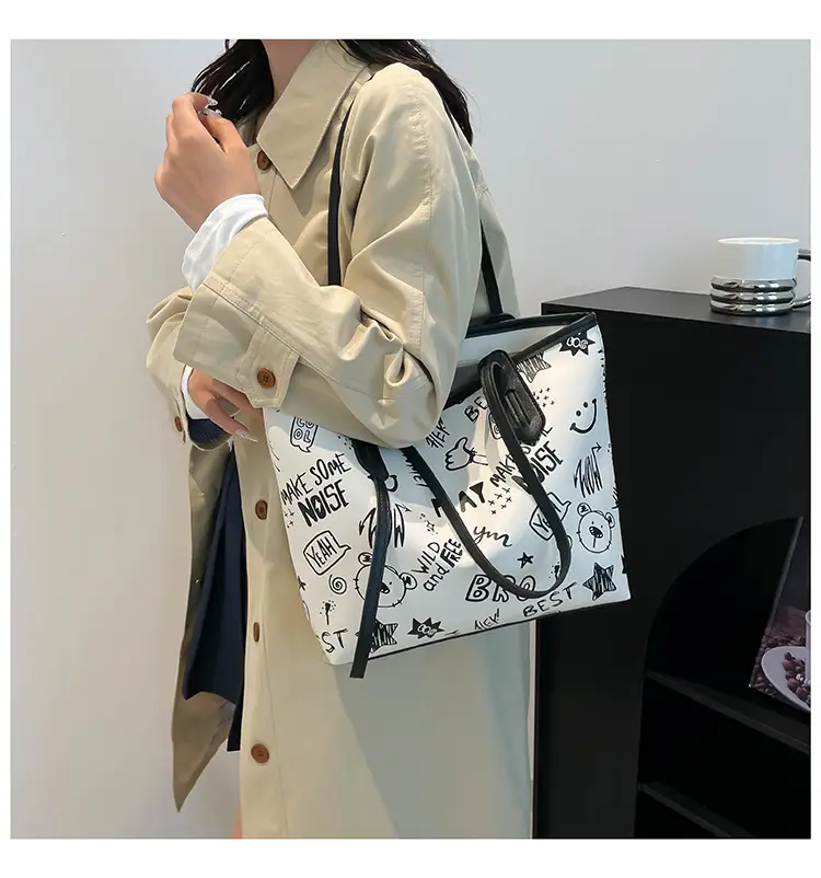 Cute Cartoon Printed Shoulder Bag Women 2024 — feature 35