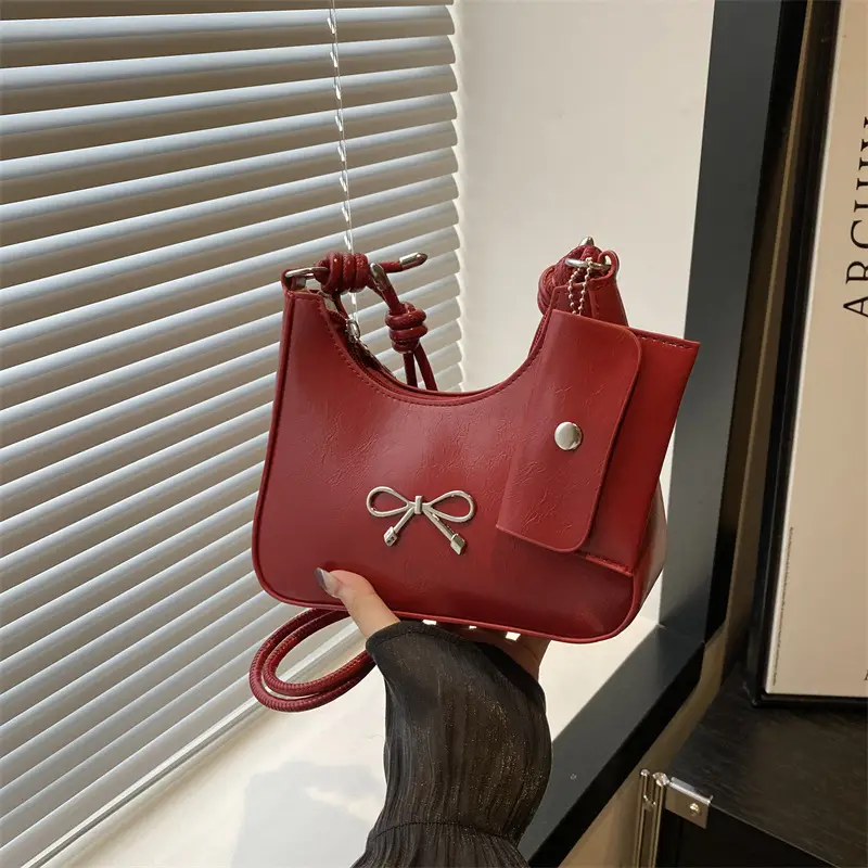Women's Red Bow Shoulder Bag 2024 - Image 5