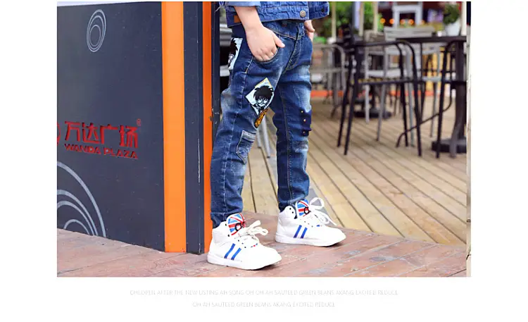 Children's Jeans, Boys' Pants, Spring and Autumn Children's Clothing, Front and Back Real Pockets, Medium and Large Children's Washed Trousers Manufacturer Wholesale — feature 4