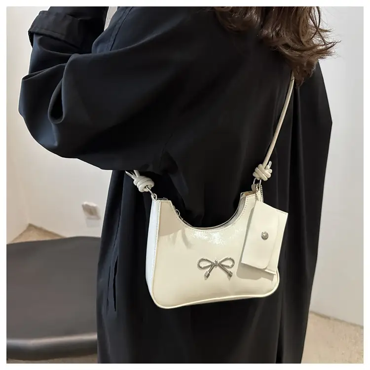Silver Bow Underarm Bag Women Senmeng — feature 20