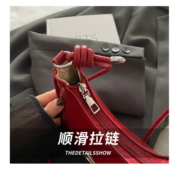 Silver Bow Underarm Bag Women Senmeng — feature 6
