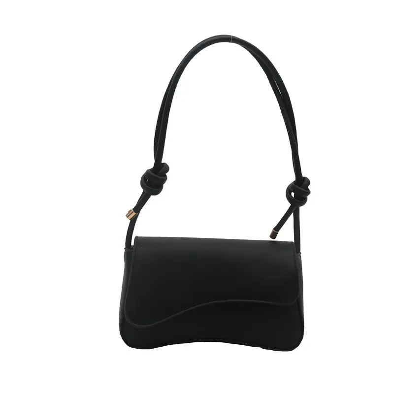 White Magnetic Buckle Shoulder Bag for Women - Image 9