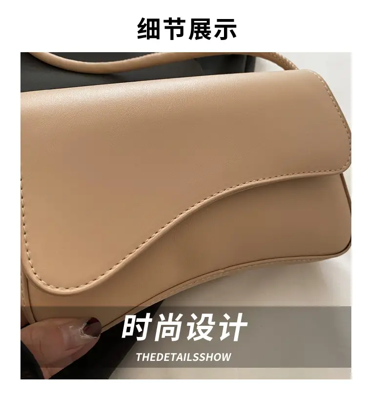 White Magnetic Buckle Shoulder Bag for Women — feature 3