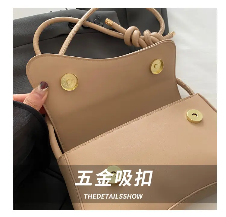 White Magnetic Buckle Shoulder Bag for Women — feature 5
