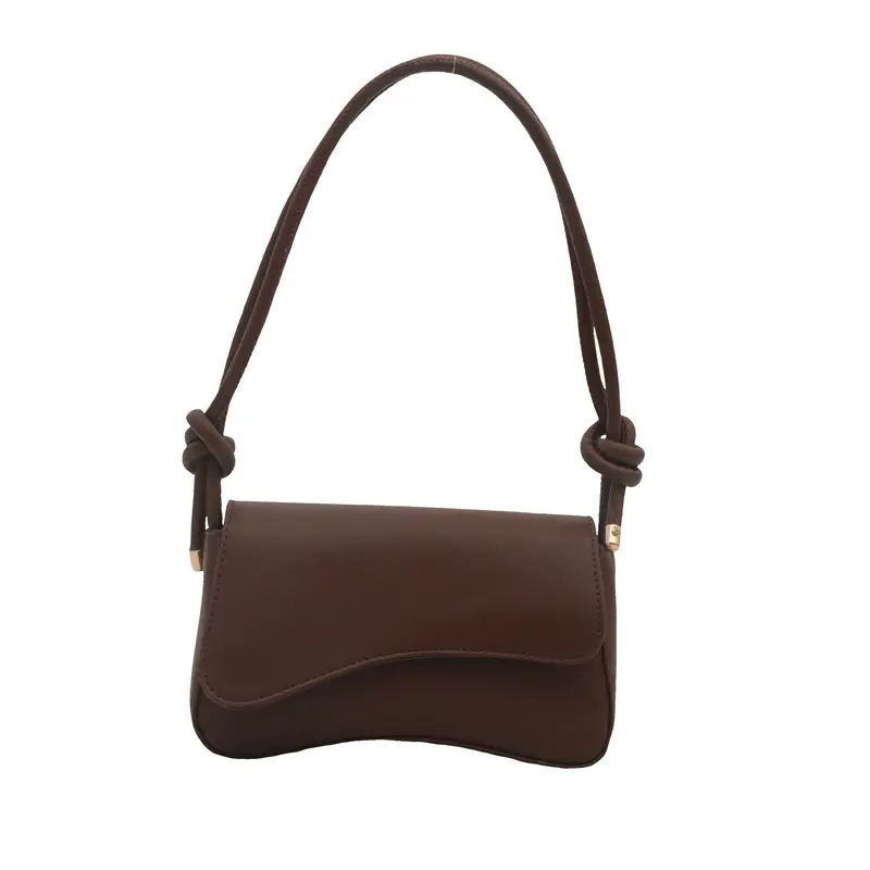 White Magnetic Buckle Shoulder Bag for Women - Image 2