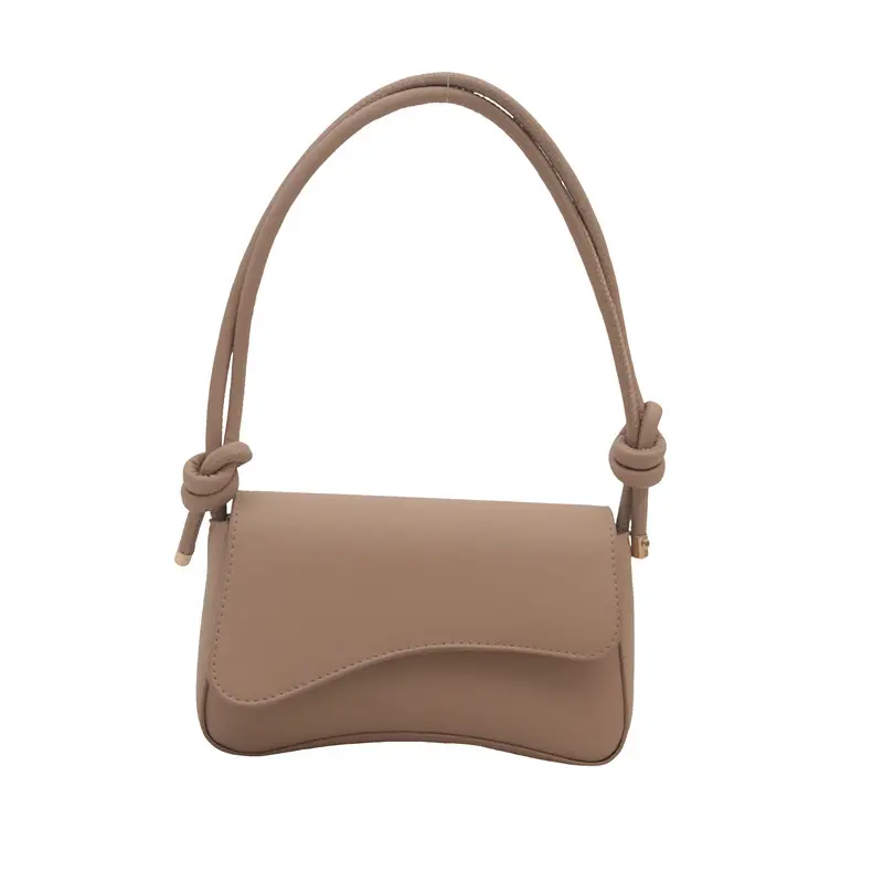 White Magnetic Buckle Shoulder Bag for Women - Image 4