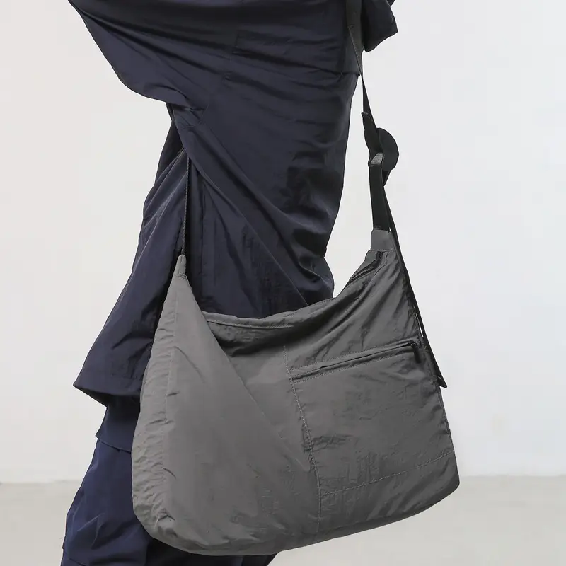 Large Capacity Crossbody Bag for Men Black Japanese Style - Image 5