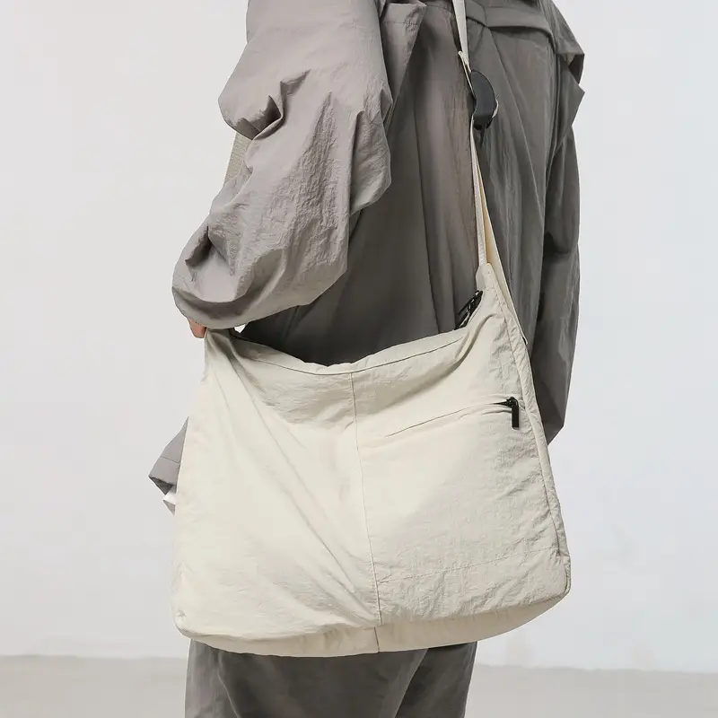 Large Capacity Crossbody Bag for Men Black Japanese Style - Image 6